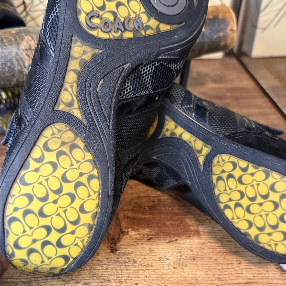 Coach Women's Black Mesh Sneakers - Picture 12 of 15